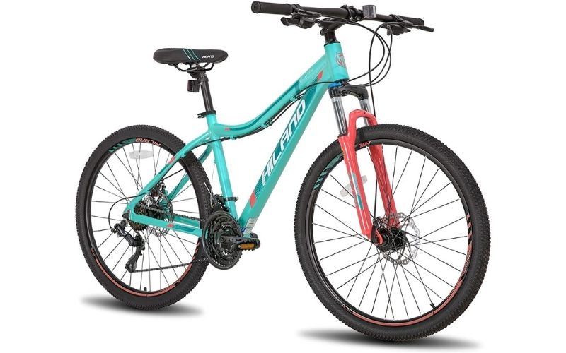 Hiland Mountain Bike for Woman, Shimano 21/24 Speed with Suspension Fork